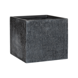 Pot de fleur carré noir