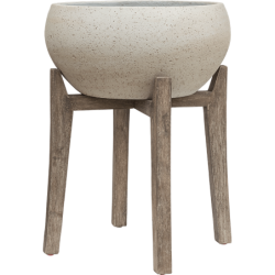 Pot de fleur en fibre sur pieds