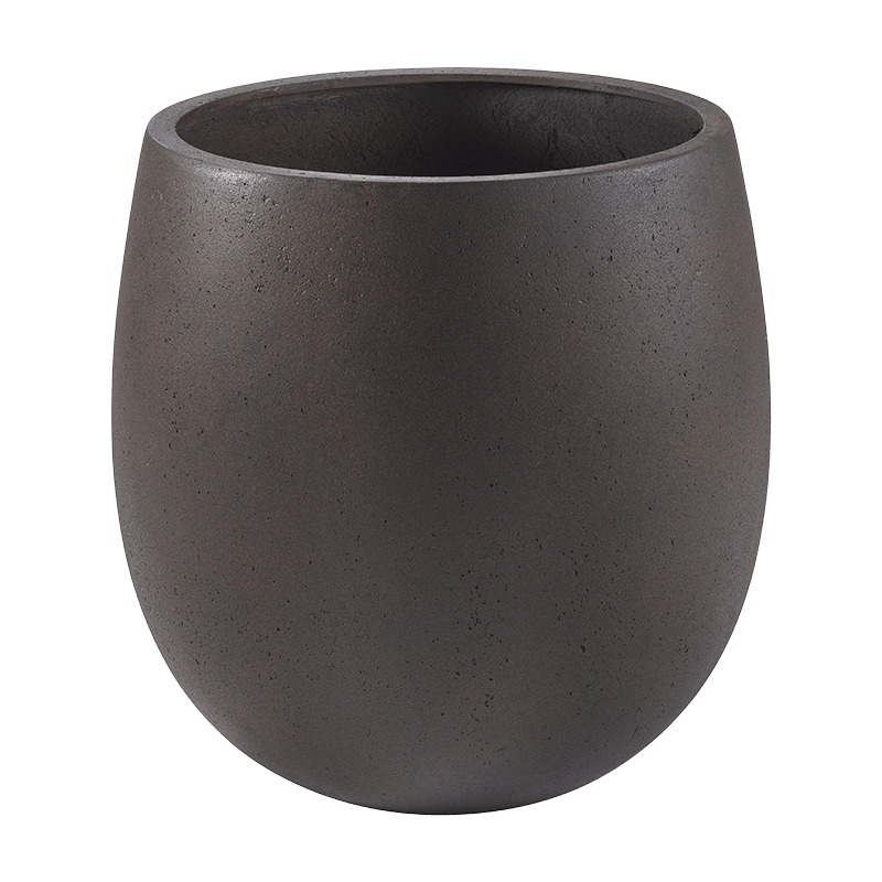 Pot de fleur en fibre marron