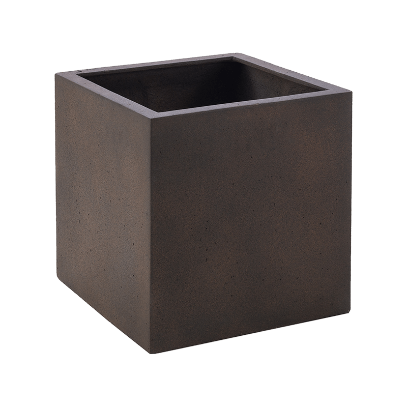 Pot de fleur en fibre carré