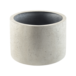 Pot de fleur blanc rond extérieur