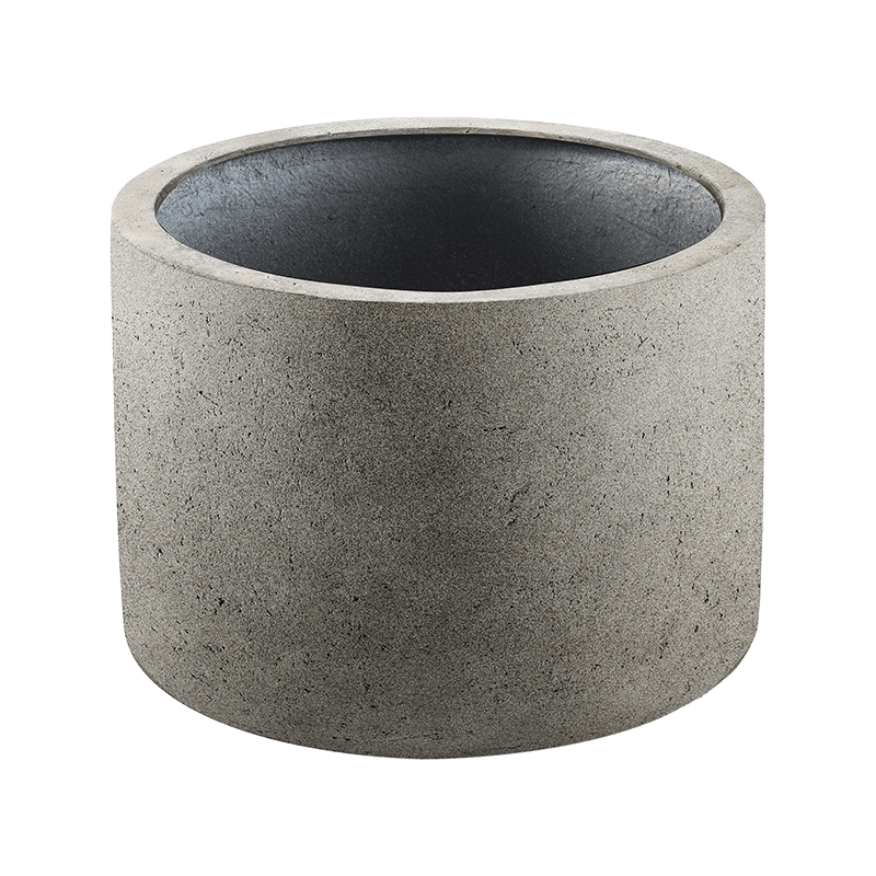 Pot cylindrique léger gris