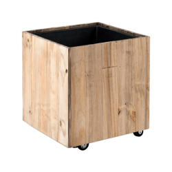 Pot de fleur en bois carré