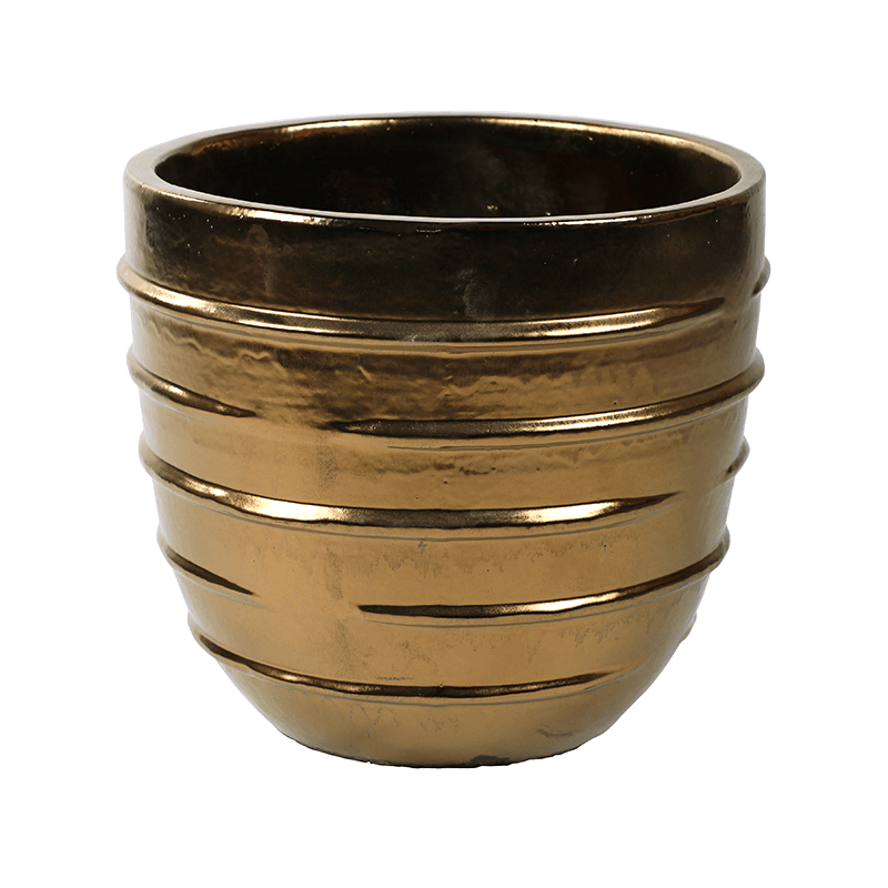 Pot en céramique doré