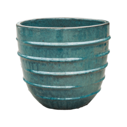 Pot en céramique bleu