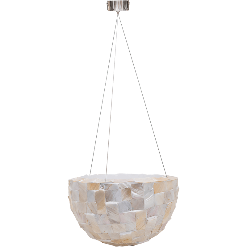 Pot de fleur suspendu nacre
