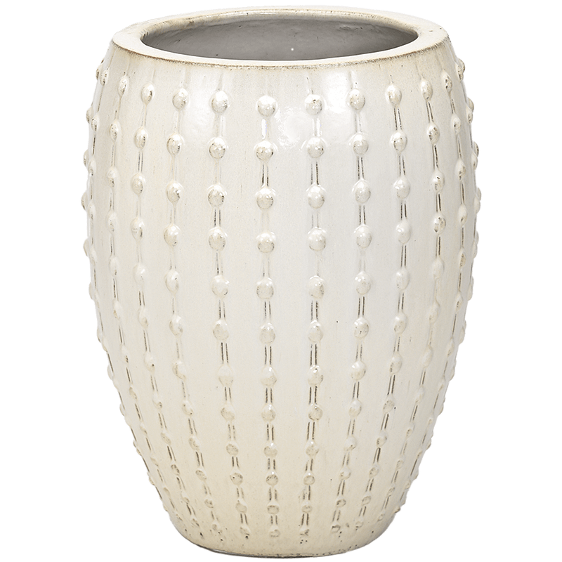 Pot de fleur en céramique blanc