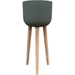 Bac à fleur sur pied vert foncé