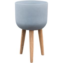 Bac à fleur sur pieds bleu