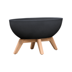 Jardinière sur pied noir