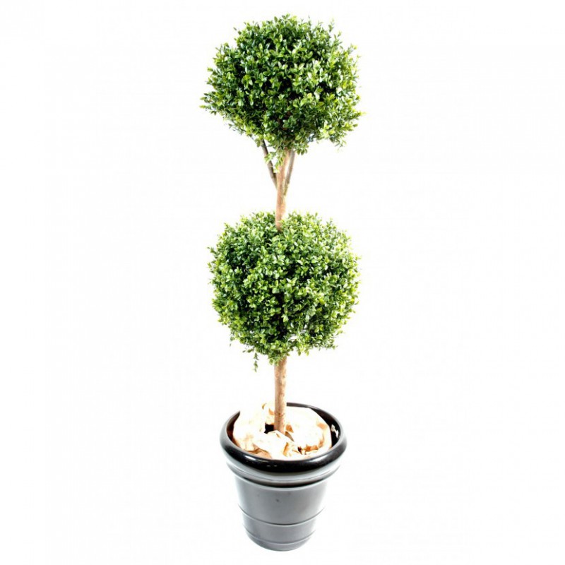 BUIS ARTIFICIEL TIGE DOUBLE BOULE NEW - 140(h)