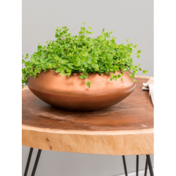 Pot de fleur aspect métallique