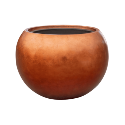 Pot de fleur rond en cuivre