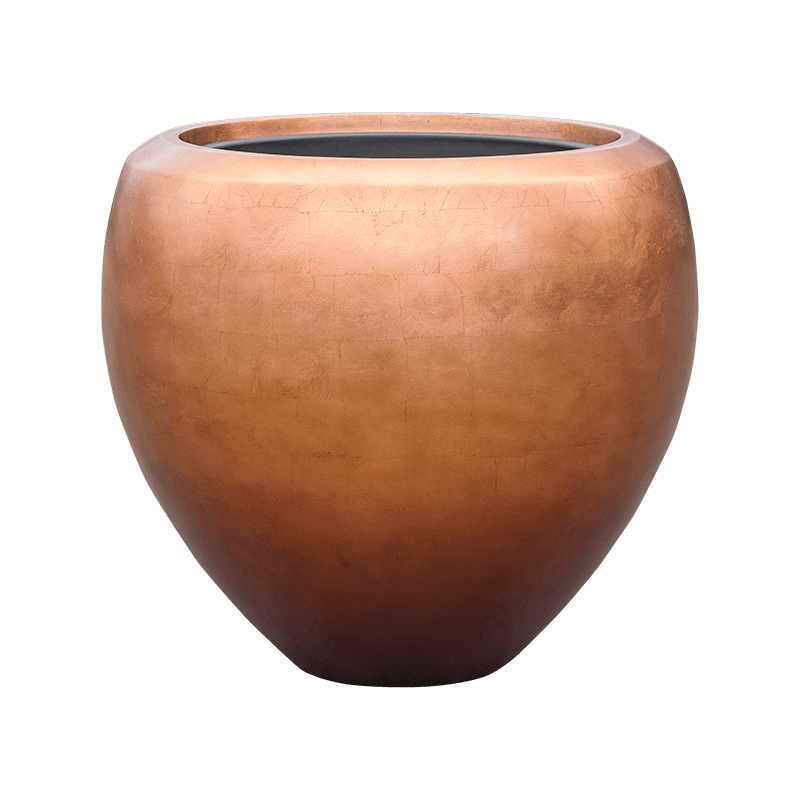 Pot de fleur aspect métal