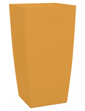 Pot de fleur couleur moutarde