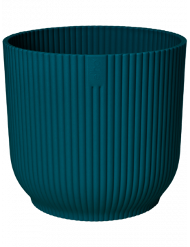 Pot de fleur en plastique bleu nuit