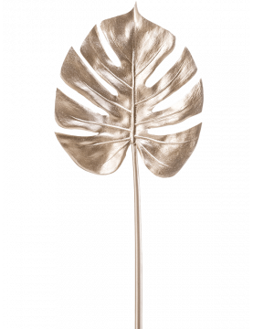 Feuille Monstera Champagne (lot de 2) - Feuillage artificiel déco