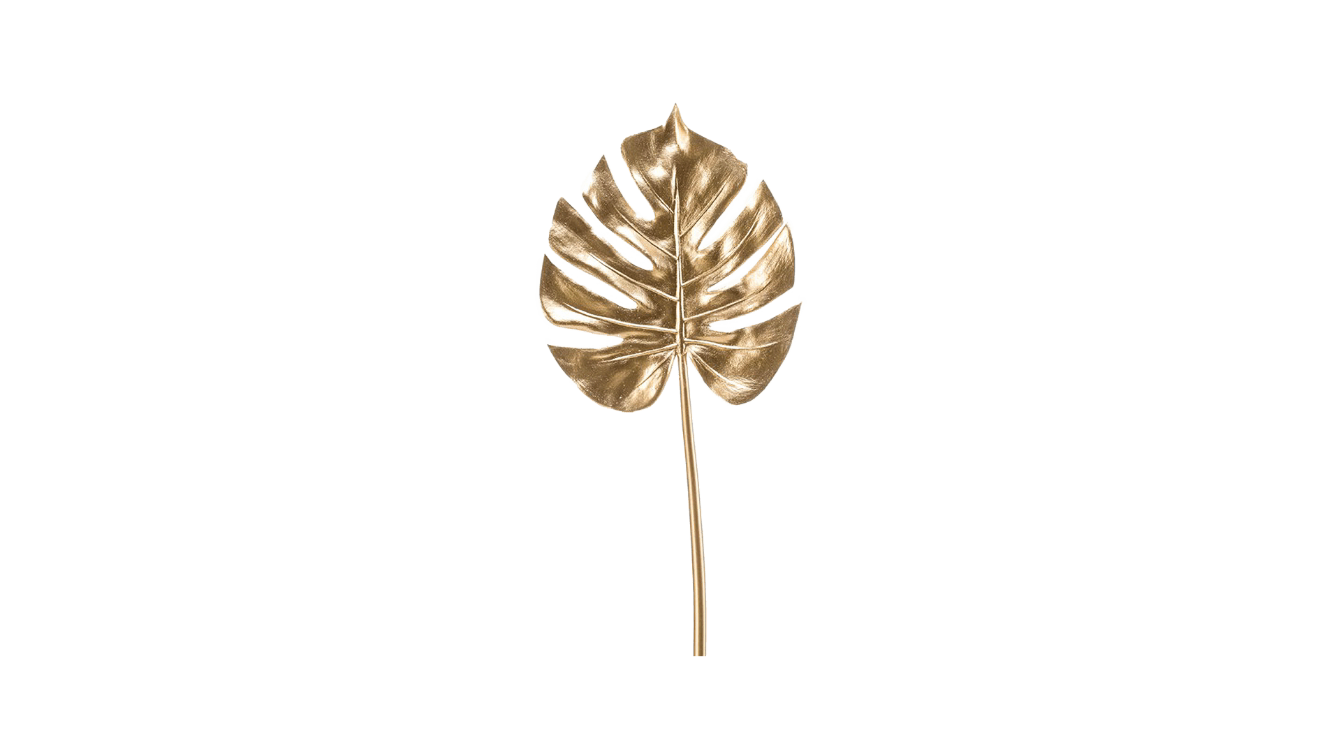 Feuille Monstera Or (lot de 2) - Feuille artificielle décorative