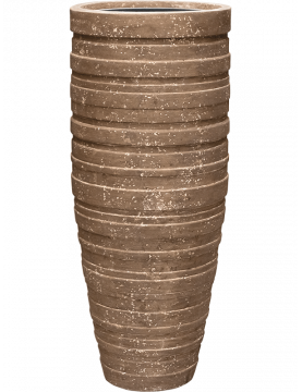 Pot de fleur aspect pierre chaude