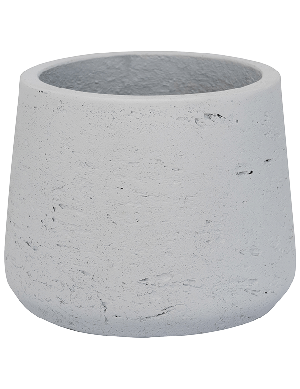 Petit pot de fleur en fibre blanc