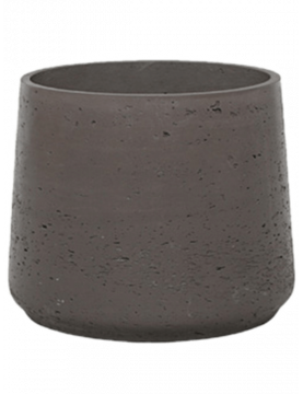 Pot de fleur aspect ciment couleur chocolat