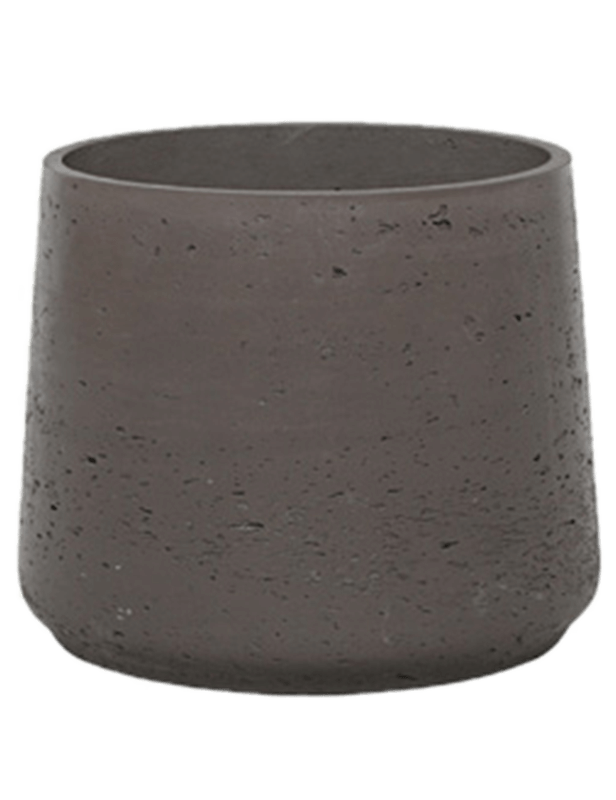 Pot de fleur aspect ciment couleur chocolat