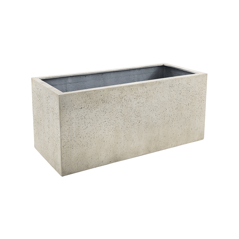 Jardinière en fibre légère blanche