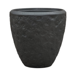 Pot de fleur en résine noir