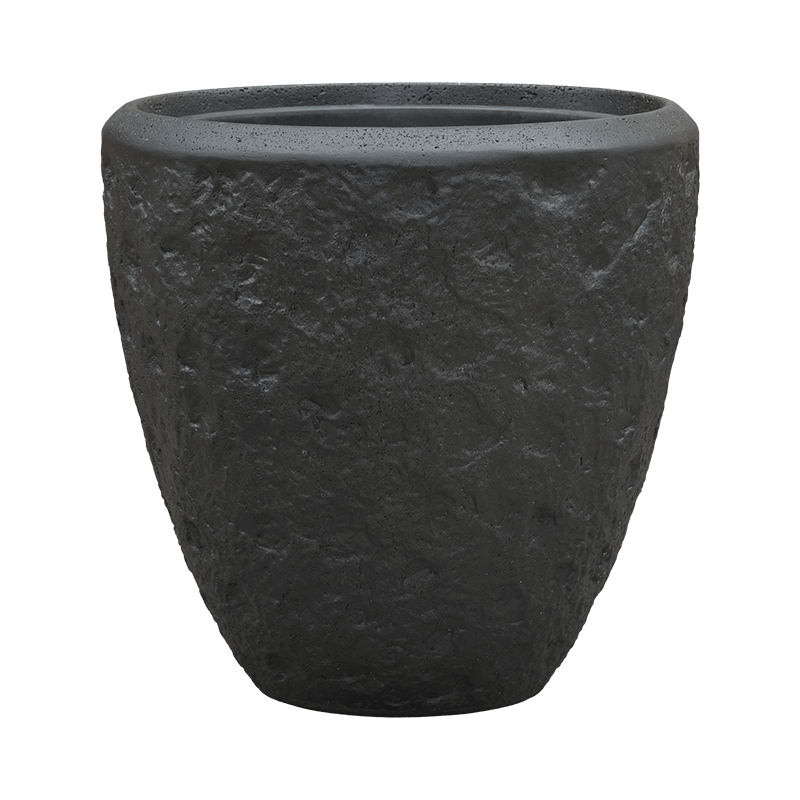 Pot de fleur en résine noir