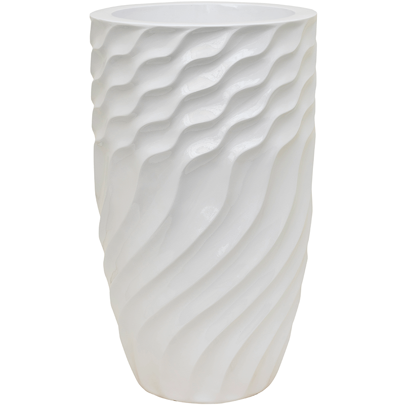 Bac à fleur blanc design graphique