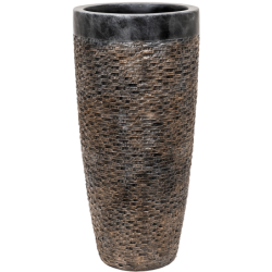 Bac à fleur en résine aspect métal