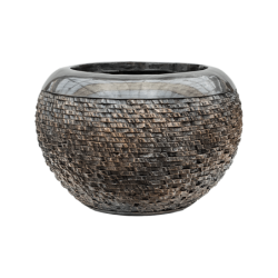 Pot de fleur rond en résine