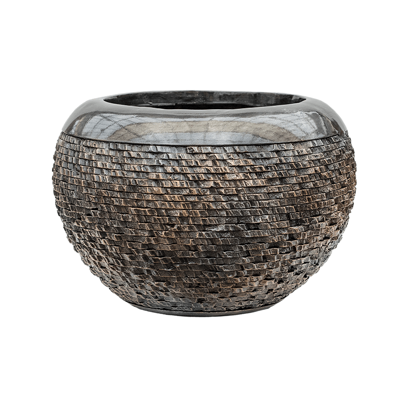 Pot de fleur rond en résine