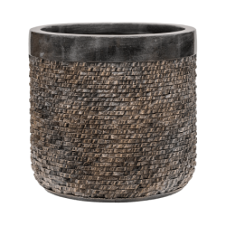 Pot de fleur cylindrique en résine
