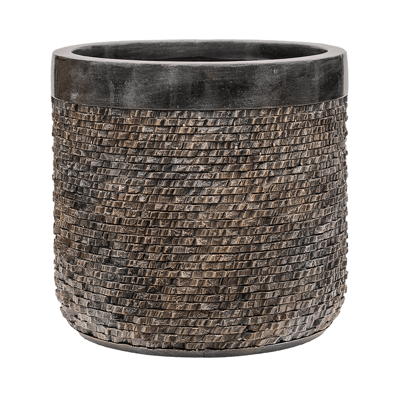 Pot de fleur cylindrique en résine