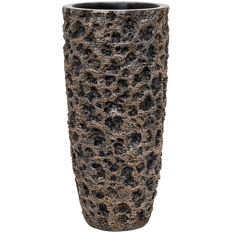 Bac à fleur aspect lunaire