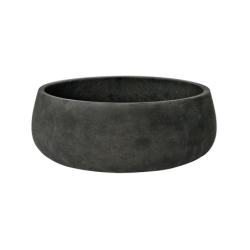 Pot de fleurs en fibre de terre noir