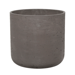 Pot de fleurs en fibre marron