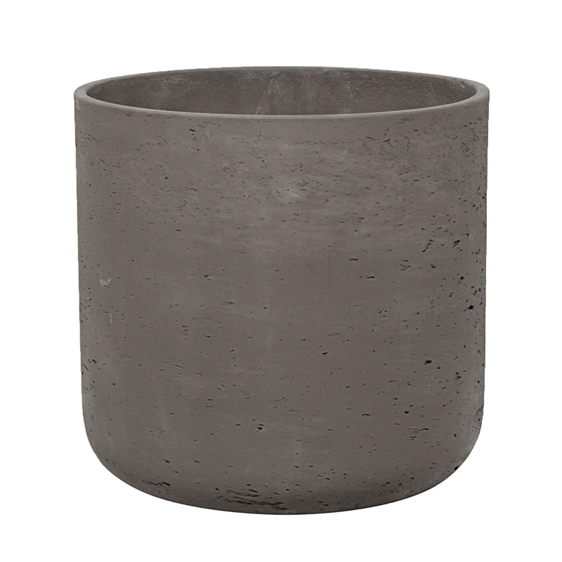 Pot de fleurs en fibre marron