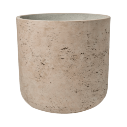 Pot de fleur en fibre de terre blanc