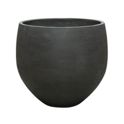 Pot déco en fibre de terre noir