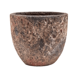 Pot de fleur en céramique rouge