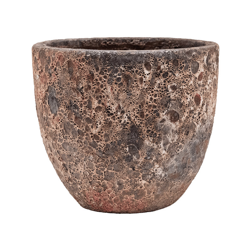 Pot de fleur en céramique rouge