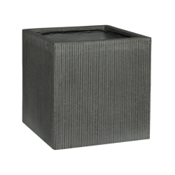 Pot de fleur carré aspect béton